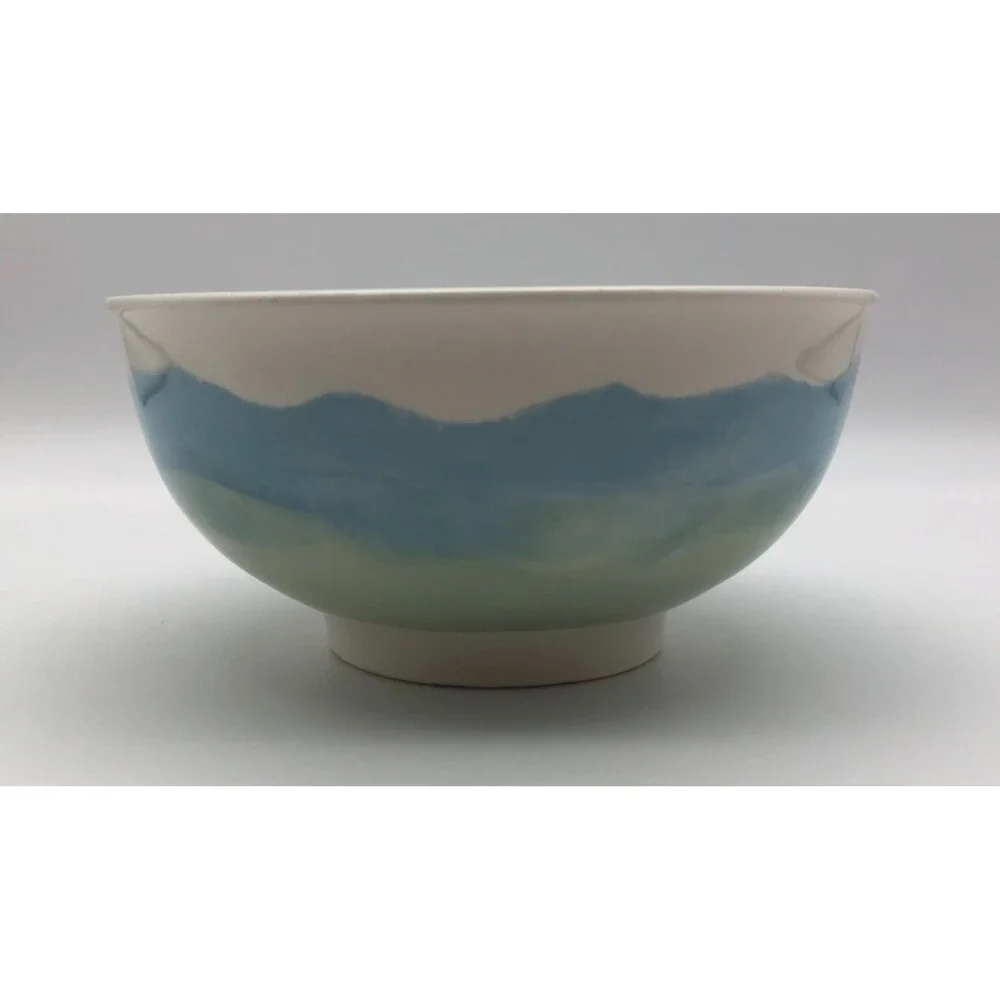 Anthropologie Pepper & Vetiver Oceana Nesting Bowls Watercolor Pattern Set of 2